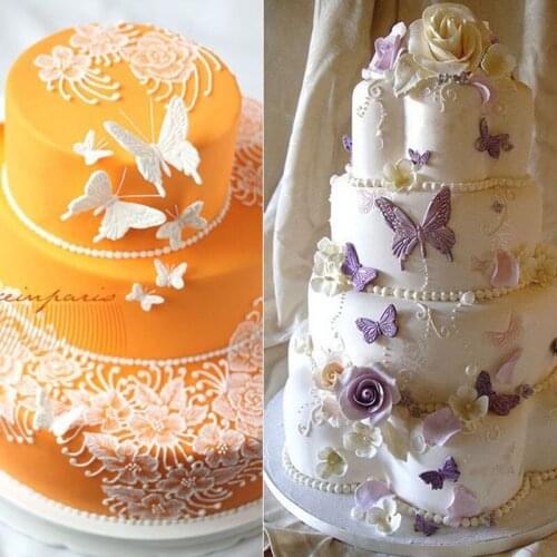 2Pcs New Cakes Decorating Tools DIY Fondant Butterfly Mold Cake Cutter Cookie Kitchen Accessories