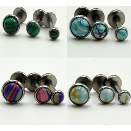 4ps Surgical Steel Monroe Lip Piercing Labret Ring Tragus Cartilage Earring Helix Body Jewelry Internally Thread Stud 16g