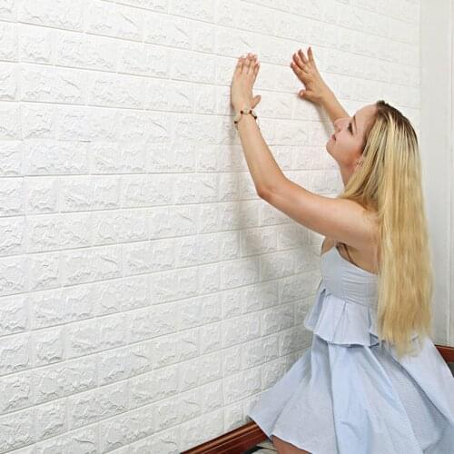70*38 3D Wall Sticker Self Adhesive Wallpaper DIY Brick Living RoomTV Kids Safty BedroomWarm Home waterproof Decor Wall Sticker