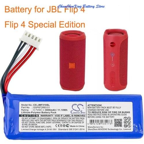 Cameron Sino 3000mAh Battery for JBL Flip 4, Flip 4 Special Edition