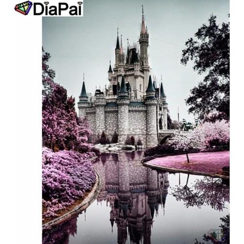 DIAPAI Diamond Painting 5D DIY 100% Full Square/Round Drill "Castle scenery" Diamond Embroidery Cross Stitch 3D Decor A24833