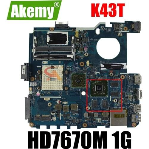 ASUS K43T K43TA K43TK X43T laptop motherboard QBL50 LA-7551P motherboard HD7670M 1G 100% test work. Original NEW