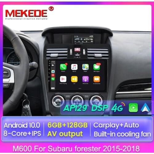 6+128 Android 10.0 NO DVD 2 Din Car Radio Multimedia Video Player Navigation GPS for Subaru Forester WRX XV 2013 2014 2015 BT
