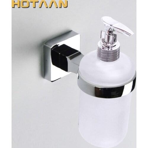 Free shipping Wall Mounted Liquid Soap Dispensers with Stainless Steel Holder Chrome Color Anit-Rust,Bathroom Products YT-10793