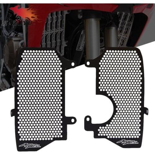 Black FOR HONDA CRF1000L Africa Twin CRF1000L ADV Sport 2016-2019 CNC Aluminum Motorcycle Radiator Grille Guard Cover Protector
