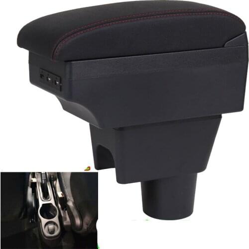 For Renault Duster Armrest For Nissan Terrano Car Armrest box Center Storage box car accessories Interior with USB LED