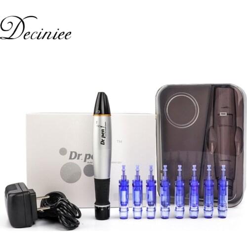 Dr Pen Professional A1 Microneedling Pen Healthy Care Wireless Electric Skin Repair Tool Kit with 8pcs Replacement Cartridges