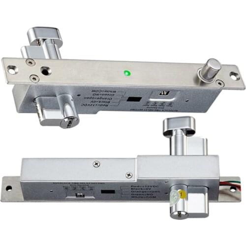 Electric Mortise Lock DC 12V Fail Safe Electric Drop Bolt Lock Door Access Control Security Lock time delay with mechanical key