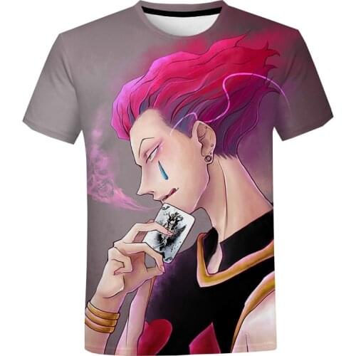 Hot Anime Hunter X Hunter Hisoka 3D Print T Shirt Men Women Summer Fashion Casual T-shirt Harajuku Streetwear Plus Size T Shirt