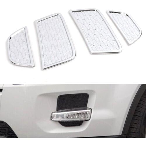 Chrome For Land Rover Range Rover Evoque 2011-2015 Front Bumper Fog Light Lamp Headlight Decorative Trim Sticker