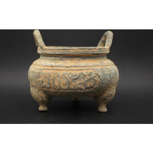 Chinese Antiques 3 feets old brass xuande censer Incense Burner