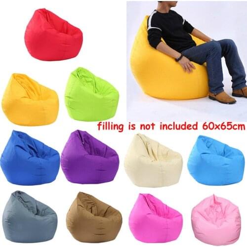Unfilled Lounge Bean Bag Home Soft Lazy Sofa Single Adult Kids Seat Chair Furniture Cover 60 X 65cm