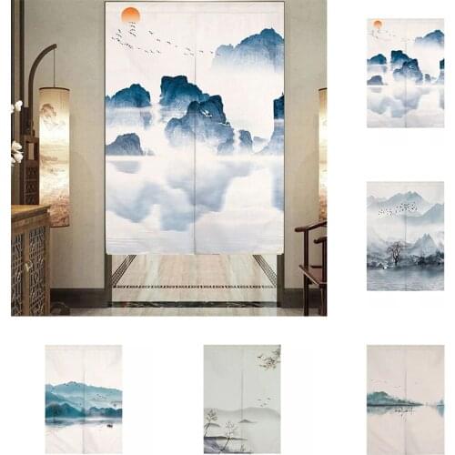 Kitchen Bathroom Cloth Door Curtain Bedroom Partition Curtain Geomantic Half Panel Curtain Home Decoration