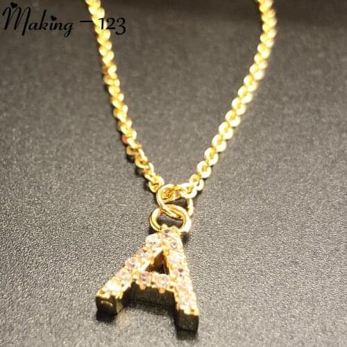 Making-123 A-Z Luxury Earrings Custom For Women Custom Letter Pendant Custom Necklace Personalized Necklace For Women