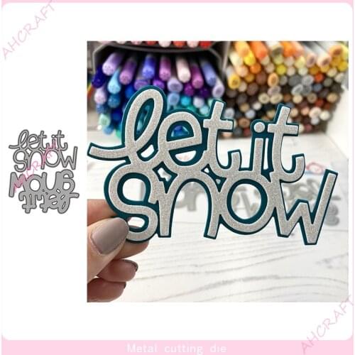 Let it Snow Words Metal Cutting Dies for DIY Scrapbooking Photo Album Decorative Embossing PaperCard Crafts Die2020