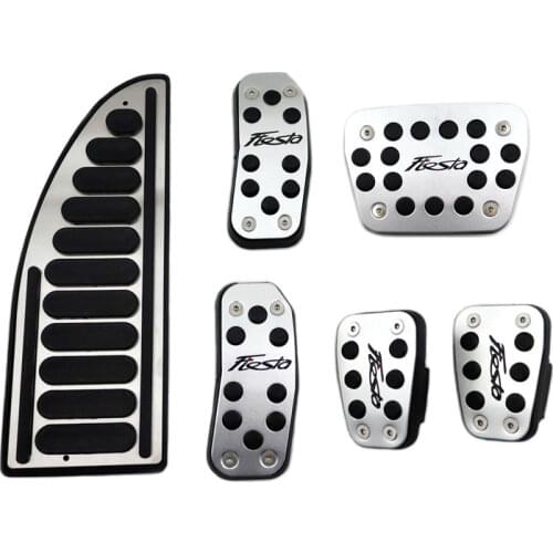 AT MT Car styling Pedals Pad For Ford Fiesta MK7 2009 - 2015 Aluminum Alloy Pedal Cover For New Fiesta 2009 - 2019