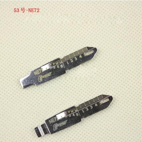 NO.53 NE72 Engraved Line Key Blade for Peugeot 206 207 Uncut Blank Scale Shearing Teeth Key Blade 53# for Citroen C2 Picasso
