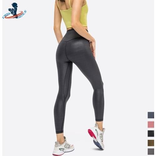 DEEPSENCE 2021 NEW Womens Leather Print Yoga Leggings Female Gym Fitness Workout Sport Running Tights Women Pants Yoga Pant