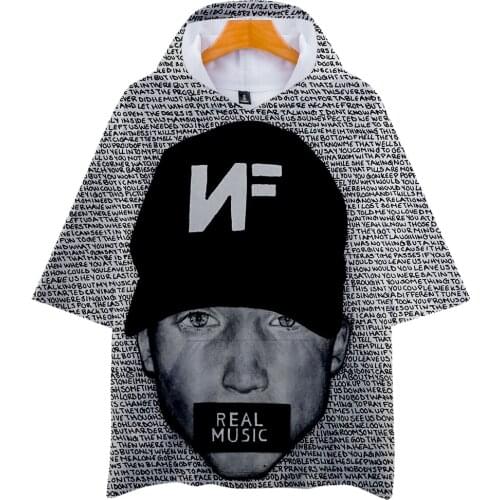 Rapper Nathan John Feuerstein NEW Album The Search NF 3D print Hooded Men/Women Harajuku hoodie Short sleeve hooded Clothes