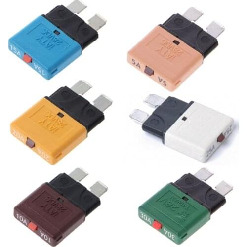 OOTDTY Circuit Breaker Blade Fuse 28V Resettable 5-30A Marine Rally Automotive