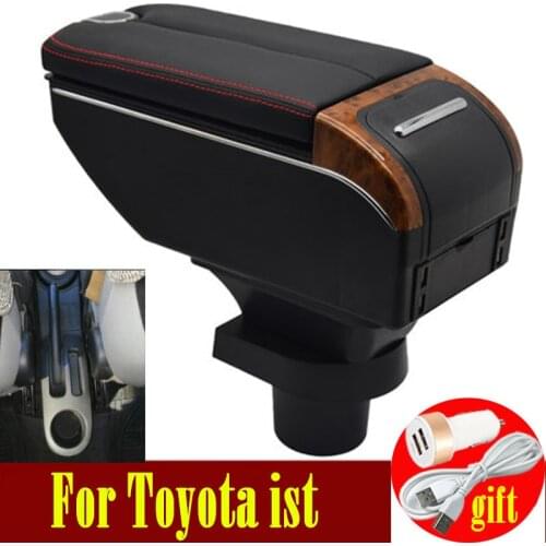 For Toyota ist armrest box Double doors open 7USB Centre Console Storage Box Arm Rest