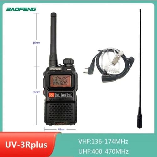 Baofeng UV-3R Plus Mini Walkie Talkie Radio Scanner UHF VHF Dual Band CB Ham Radio Station Handheld FM Transceiver UV-3R