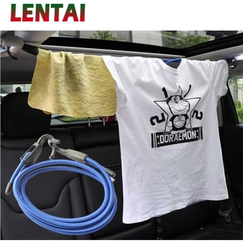 LENTAI 1PC Car Adjustable Tensioning Rope Indoor Clothesline For Honda Civic Accord Fit CRV Subaru Impreza Forester XV Nissan