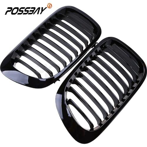 Car Exterior Racing Grilles Shiny Gloss Black Front Grill Kindly Grille Fit For BMW 3-Series E46 Cabrio 2000-2003 Pre-facelift