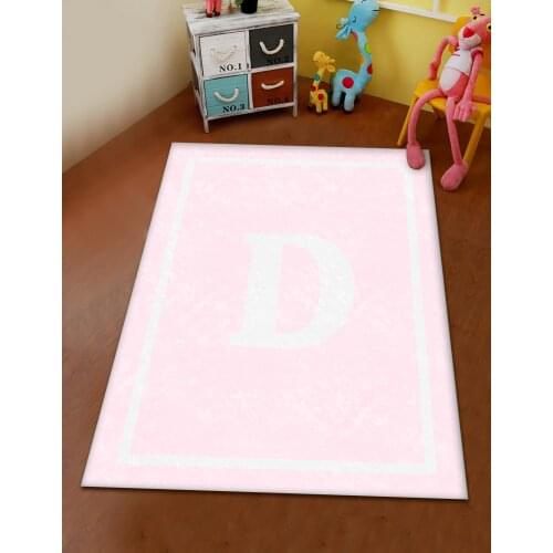 Pink white letter D patterned modern carpet runner round carpet kitchen carpet free shipping soft tissue bedroom living room