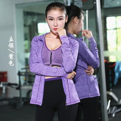 Tianlanzhong Running Jacket For Women Yogi Jacket Zipper Long Sleeve Women Sporter Jacket Gymnastic Fitness Ladies Hoodies