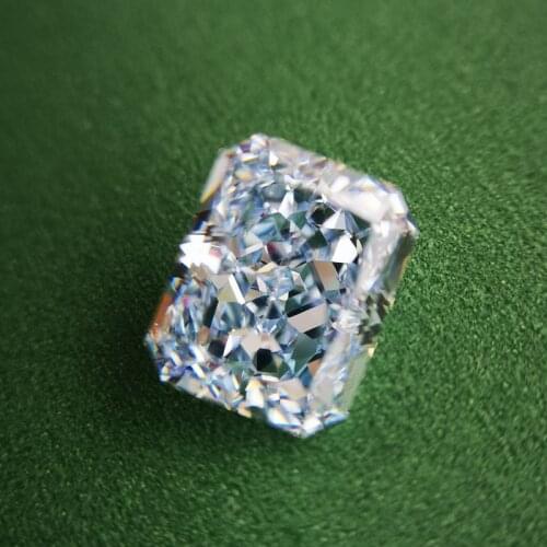 Top Radient cut ice blue new arrival rectangle CZ faceted rectangle shape loose stone DIY jewelry making