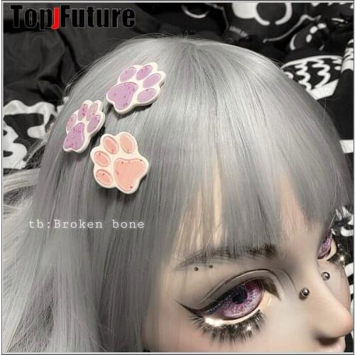 Girl Japanese Samurai Ninja pins Punk cat claw hairpin headdress bangs punk cool pins hair clips