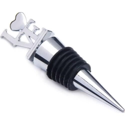 1Pcs Stainless Steel LOVE Wine Stopper Bridal Wedding Gift Letters Wine Bottle Stopper Wine Pourer Stoppers