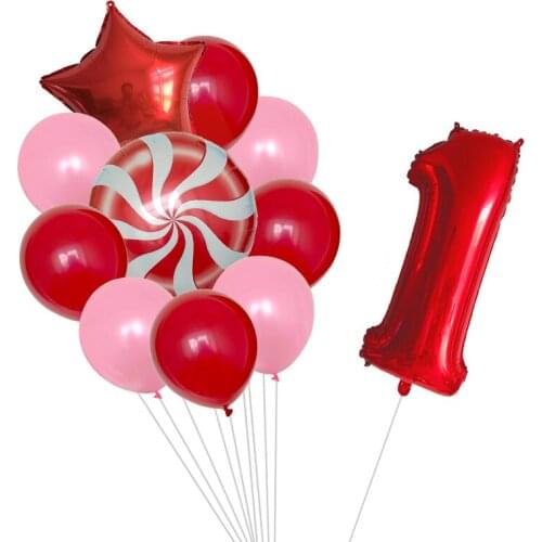 13pcs mix 30inch number foil balloons 18inch Lollipop candy helium globos set for kids birthday party decors Xmas party supplies