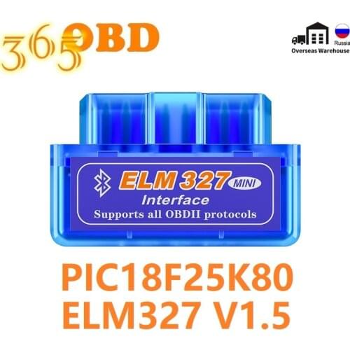 2020 Super Mini ELM327 Bluetooth V1.5 With Original PIC18F25K80 Chip Diagnostic Tool elm327 OBD2 OBDII Adapter Diagnostics Auto