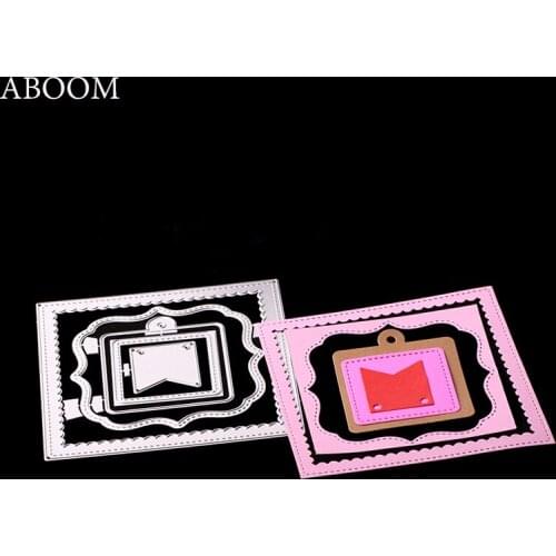 ABOOM Fresh Frame Flower Metal Die Carbon Steel Die Cut Embossing Folder Square Scrapbooking Album Photo Decoration Cutting Dies