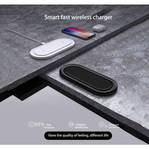 20W Wireless Charger Dual Charger Fast Charging Charger Suitable For Samsung Huawei iPhone Mobile Phones Earphones