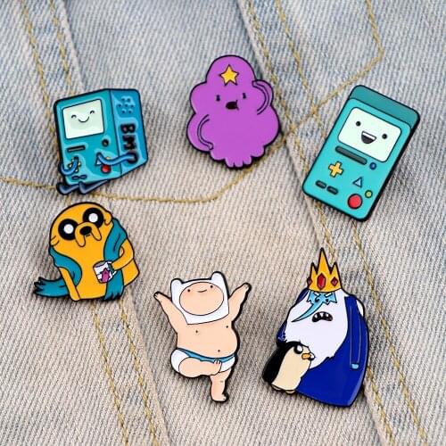 BG1076 90s Cute Cartoon Jewelry Enamel Pins and Brooches Lapel Pin Backpack Bags Badge Clothes Decoration Gifts