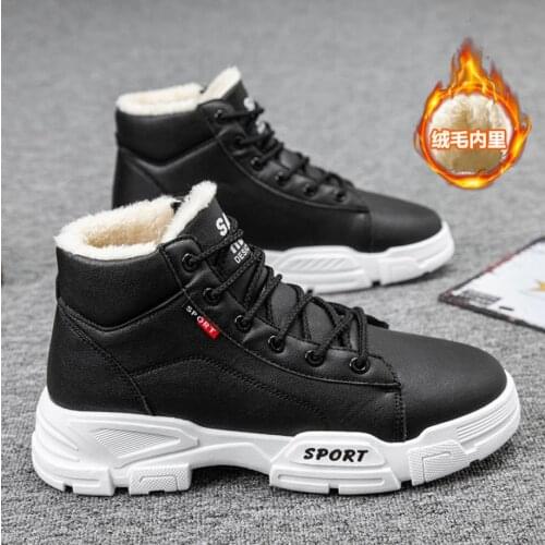 Designers Men Winter Snow Boots Waterproof Leather Male Sneakers Super Warm Mens Boots Outdoor Hiking Boots Work Shoes Botas