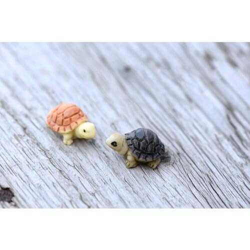Turtle Seaside miniature Figures Lover decorative mini fairy garden animals statue jardin Moss ornaments resin craft