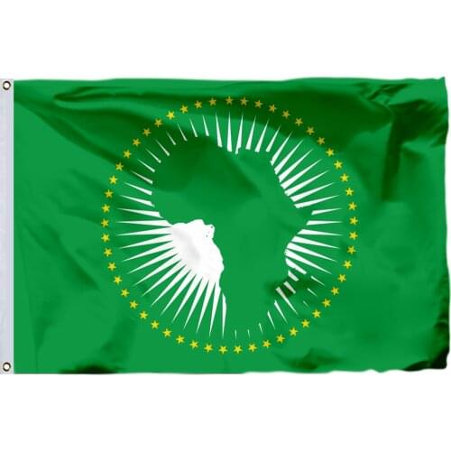 African Union Flag 150X90cm (3x5FT) 120g 100D Polyester Double Stitched High Quality Banner Ensign Free Shipping
