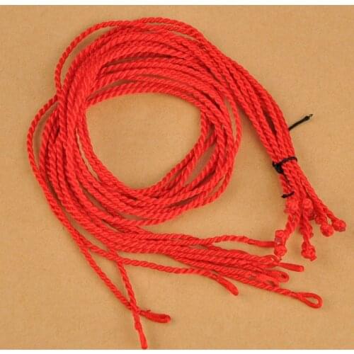 Red 1000pcs 2mm 45cm 18inches Silk Cord Necklace Knotted Ends For Necklaces DIY Cord Jewelry Making Supplies