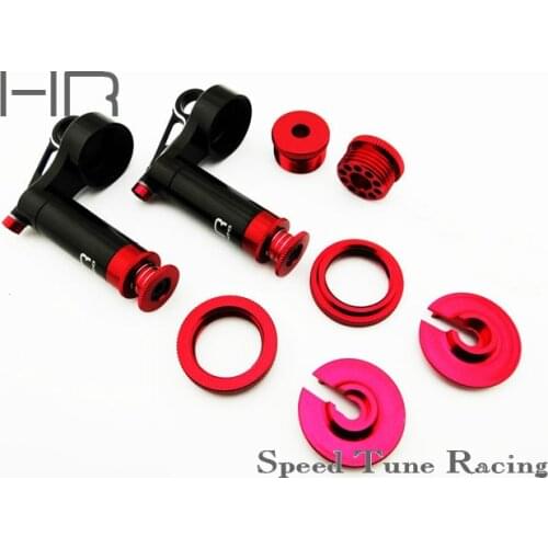 Hot Racing Piggybacks adjustable rebound shocks Cap spring adjusters and retainers set for Axial Yeti XL 90032 90038