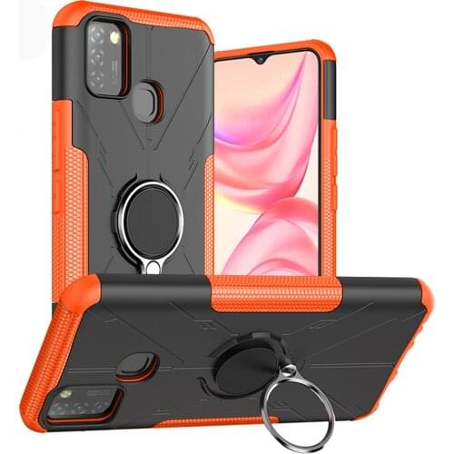 For Infinix Hot 10 Play Lite 10s Finger Ring Holder Stand Shockproof Cover For Infinix Smart 5 Smart HD 2021 Armor Phone Case