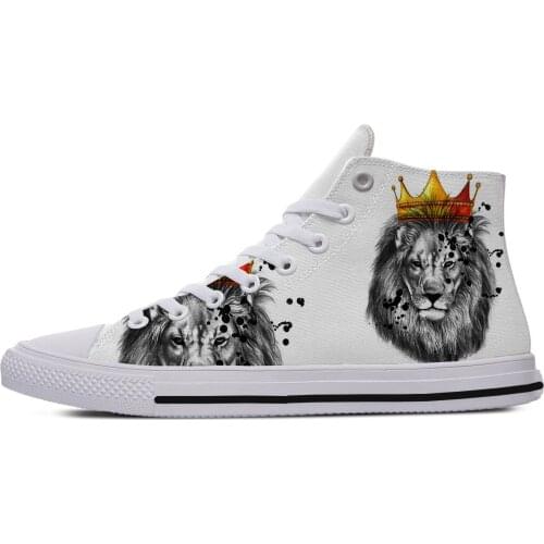 King Lion High Top Cloth Fashion Lightweight Shoes Sneakers for Women Men