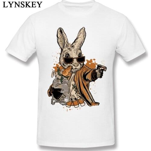 Smith Rabbit Gun Robbery T-Shirt Gang Hare Bullet Shoot Funny Design Faddish T Shirt Carrot Mens Cool T Shirts 100% Cotton