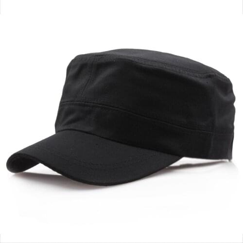 Men women casual hat cap summer flat top military army caps cadet hats for male female