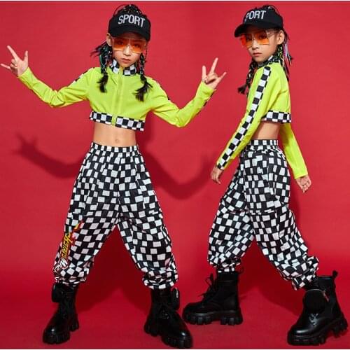 New Jazz Dance Costumes Long Sleeve Tops Lattice Pants Ballroom Hip Hop Dancing Clothes Performance Wear Stage Outfits DQS6173
