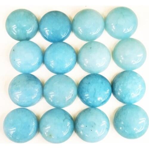 Wholesale 31 Pieces/each Batch of 2021 New Fashion Natural Stone Agates Round CABOCHON Beads 16mm, for Jewelry Making