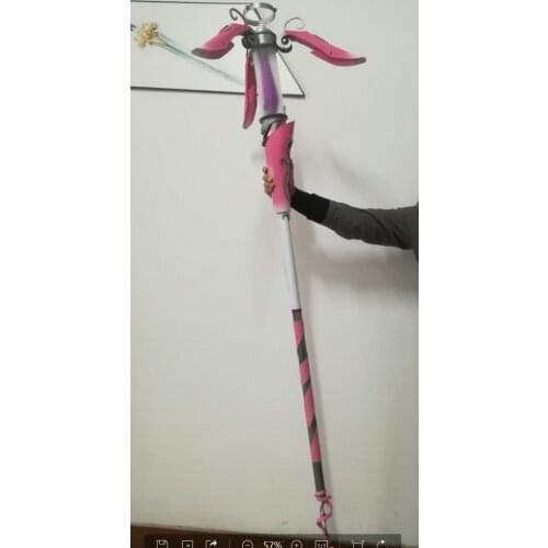 Overwatch Angela Ziegler Pink Mercy Skin Caduceus Staff Cosplay Replica Prop